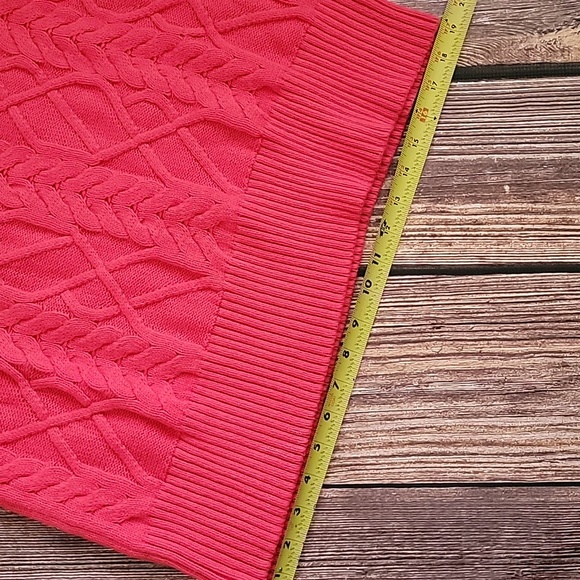 Talbots Pink Cable Knit Turtleneck Sweater - Picture 4 of 6